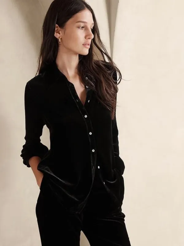Adalia Velvet Shirt sold by Banana Republic