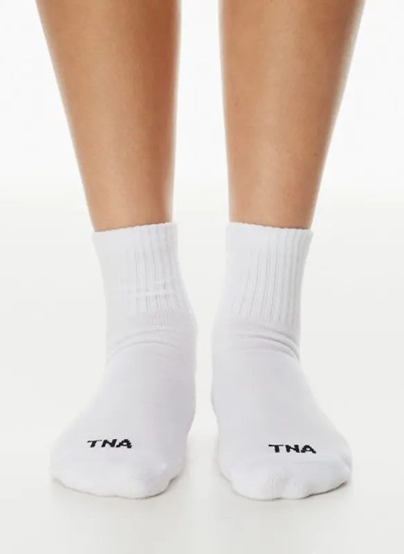 Tna Best-Ever Ankle Socks 3-Pack in White size Medium/Large | Cotton/Nylon/Polyester sold by Aritzia