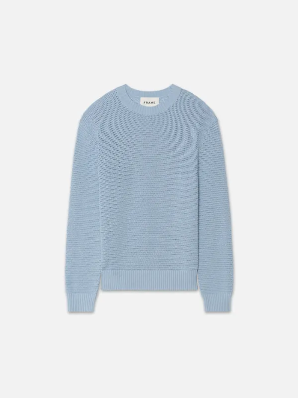 Cotton Blend Sweater -- Light Blue sold by Frame Denim