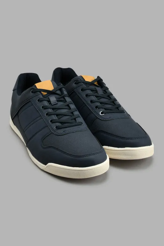 Navy Textured Sneaker sold by Redtag
