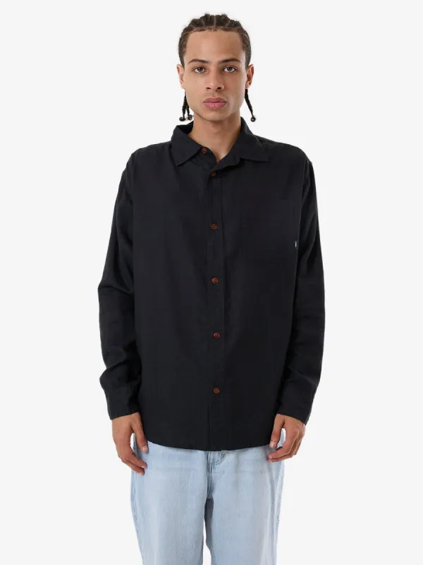 Hemp Minimal Thrills Oversize Long Sleeve Shirt - Black sold by Thrills