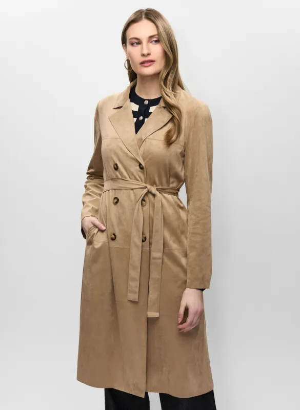Faux Suede Trench Coat sold by Melanie Lyne