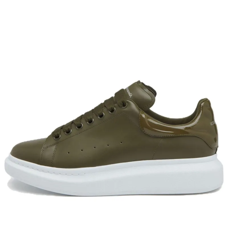 Alexander McQueen Oversized Leather Sneakers 'Olive Green' 777279WIE9C3211 sold by KicksCrew