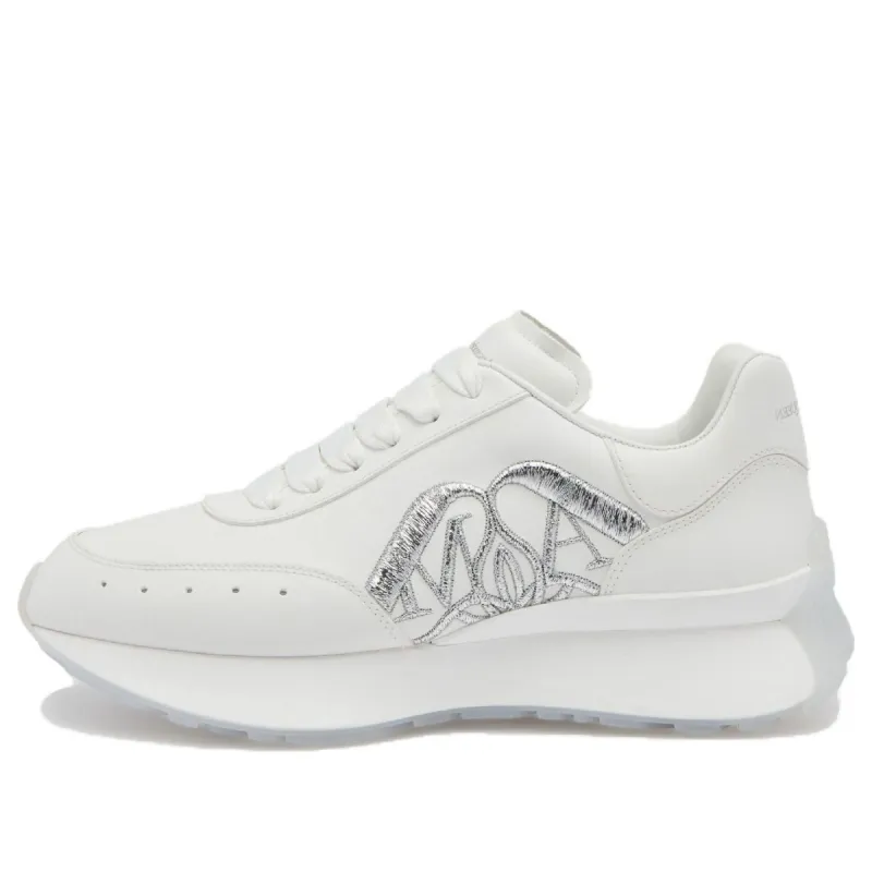 (WMNS) Alexander McQueen Sprint Runner 'White Silver' 781502WIDNH9071 sold by KicksCrew