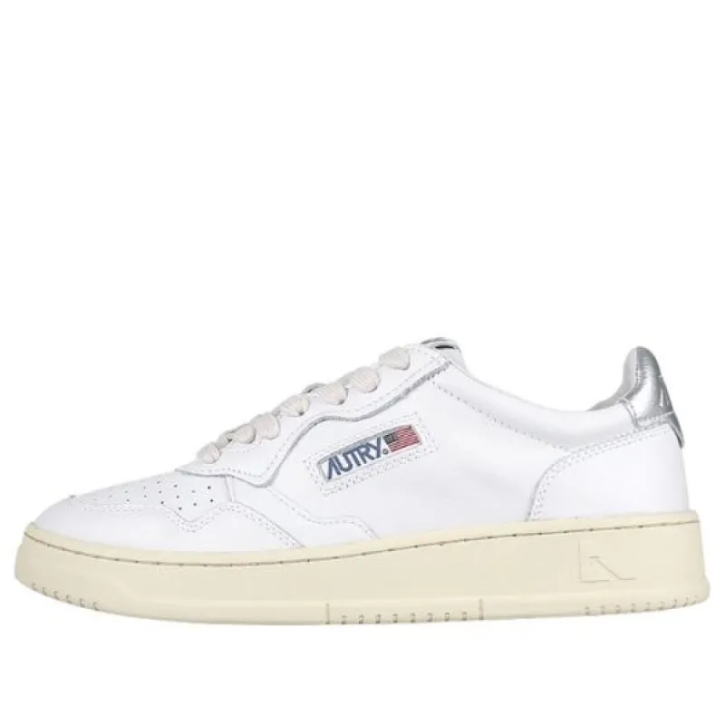 Autry Medalist Leather Low 'White Silver' AULM-LL05 sold by KicksCrew