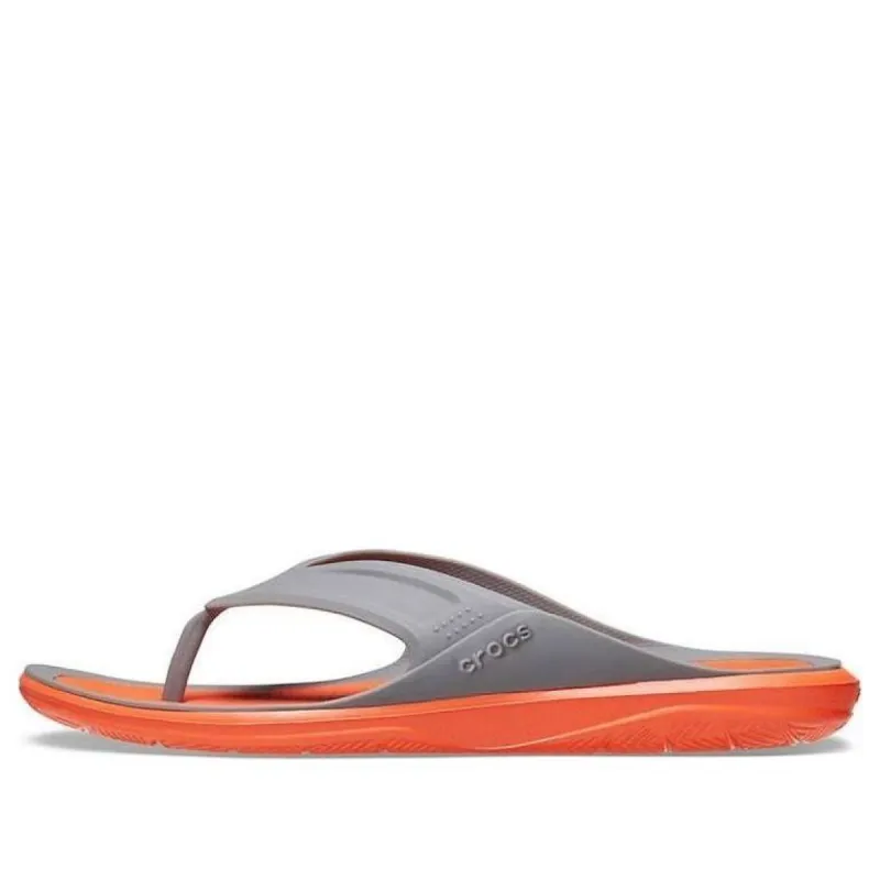 Crocs Swiftwater Wave Flip Flops 'Orange Grey' 206242-0EK sold by KicksCrew