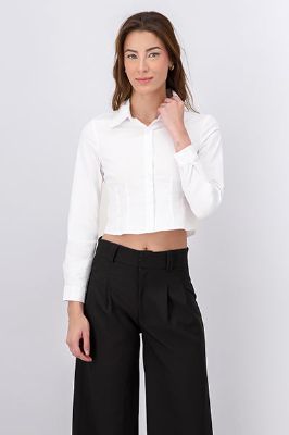 Camisa crop pinzas sold by Shasa
