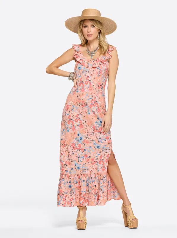 Raya Slip Dress in Blooming Pasture sold by Jessica Simpson