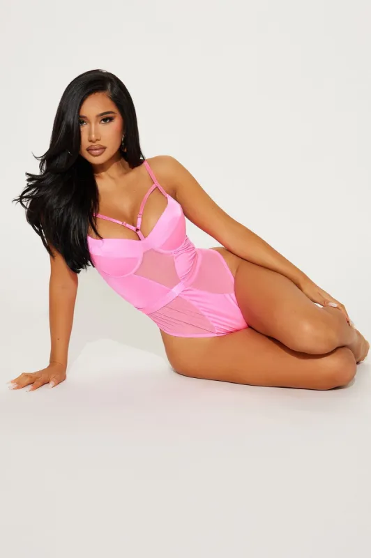 Lustful Desire Bodysuit Teddy - Pink sold by Fashion Nova