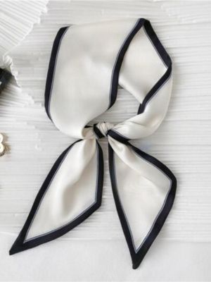 1pc Women Contrast Trim Fashionable Twilly Scarf For Daily Life sold by SHEIN