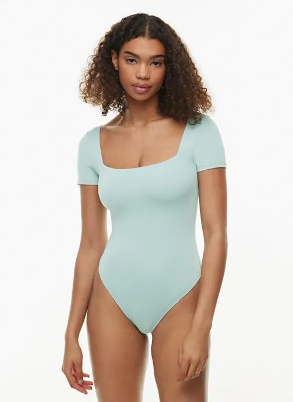 contour squareneck shortsleeve bodysuit sold by Aritzia