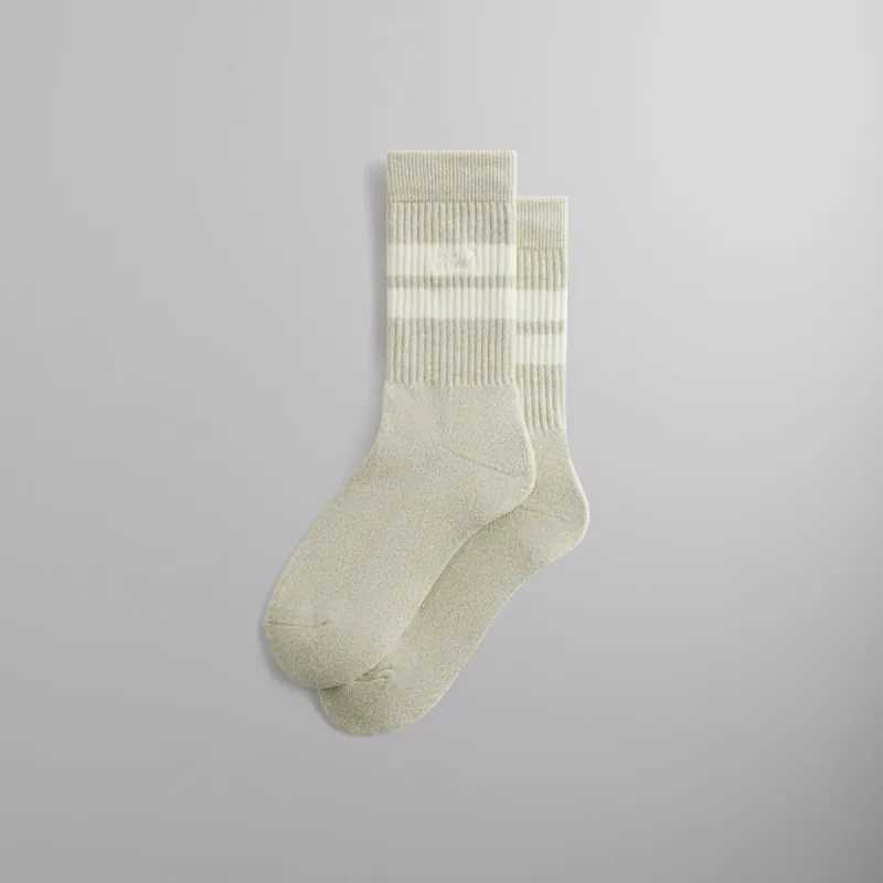 Kith Stripe Crew Socks With Script Embroidery - Region PH sold by Kith