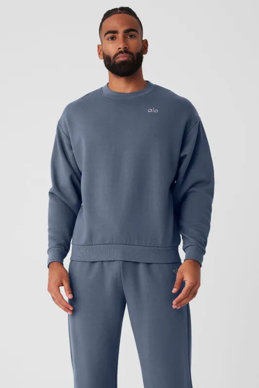 Accolade Crew Neck Pullover - Bluestone sold by Alo Yoga