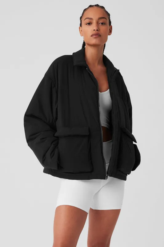 Voyage Utility Cargo Jacket - Black sold by Alo Yoga