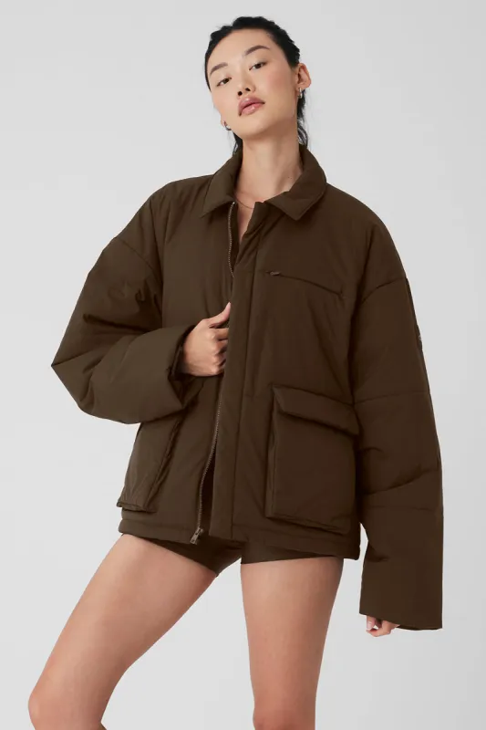 Voyage Utility Cargo Jacket - Espresso sold by Alo Yoga