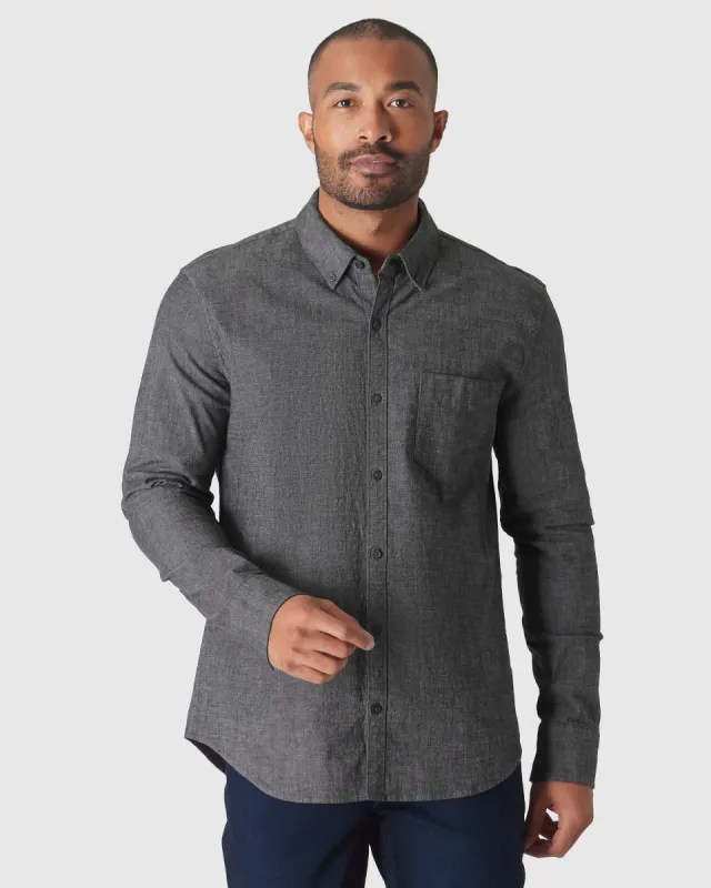 Black Wash Long Sleeve Chambray Shirt sold by True Classic