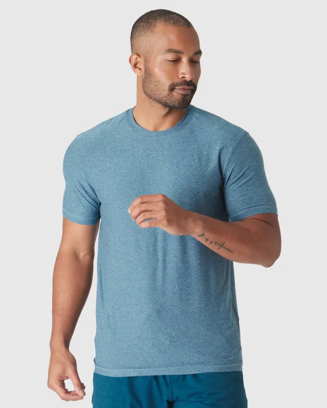 Heather Centurion Active Crew Neck Tee sold by True Classic