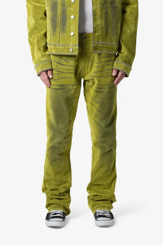 B576 Western Flare Denim - Green sold by MNML