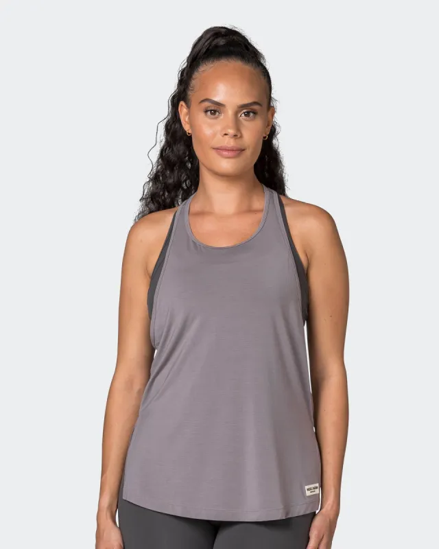 Faster Gym Tank - Pearl Grey sold by Muscle Nation