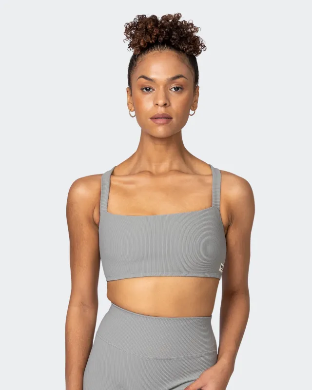Twist Rib Bra - Zinc sold by Muscle Nation