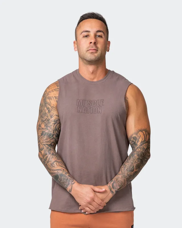 Classic Vintage Tank - Dark Taupe sold by Muscle Nation