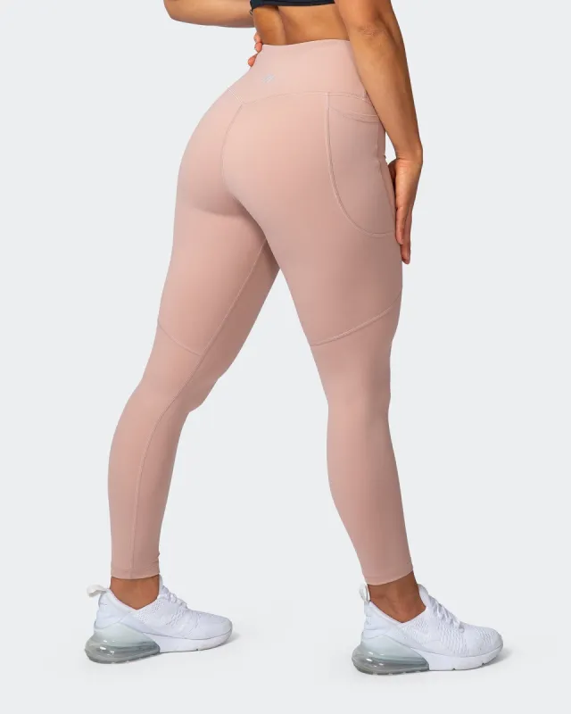 Superior Squat Pocket Ankle Length Leggings - Mahogany Rose sold by Muscle Nation