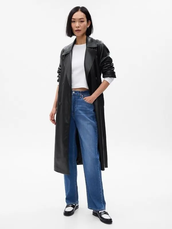 Vegan Leather Trench Coat sold by GAP