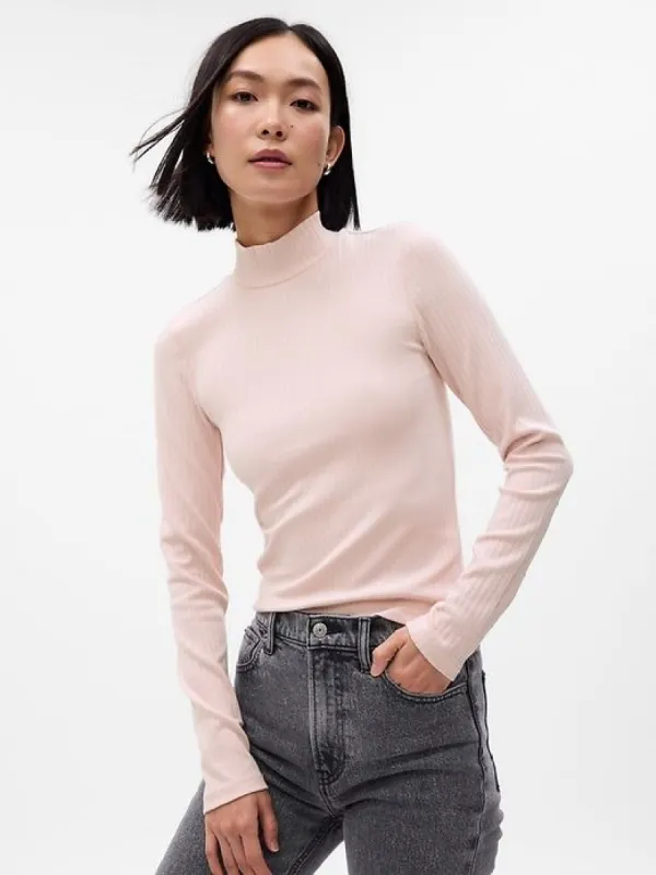 Modern Mockneck Cropped T-Shirt sold by GAP