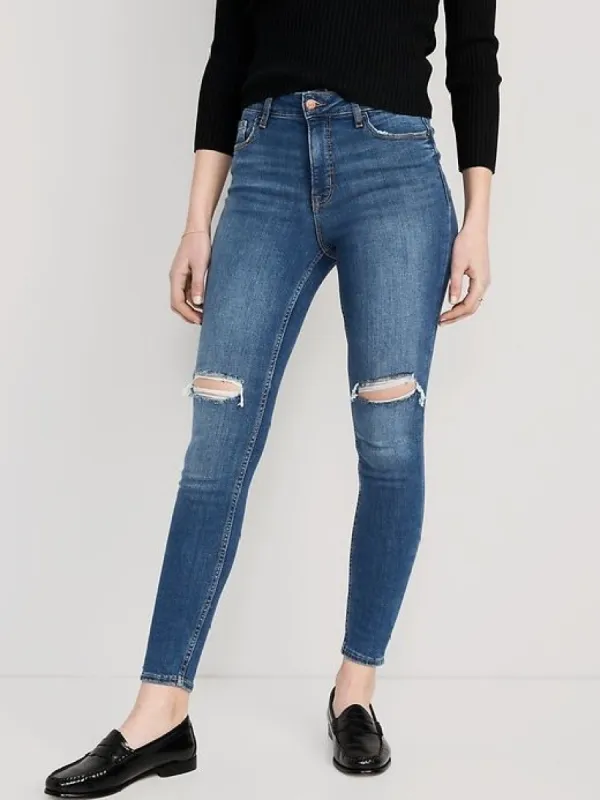 High-Waisted Rockstar Super-Skinny Jeans sold by GAP