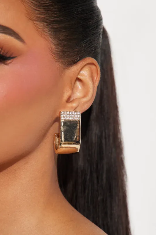 Spoiled Rich Earrings - Gold sold by Fashion Nova