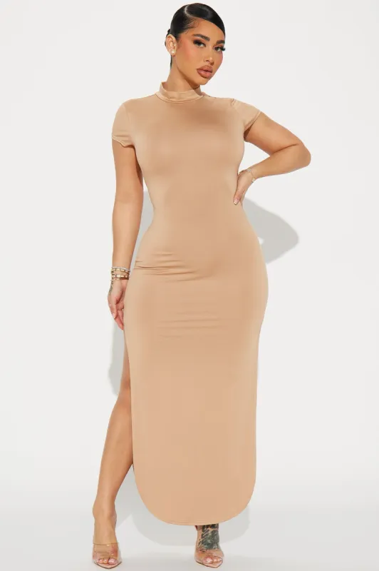 Jenny Maxi Dress - Taupe sold by Fashion Nova