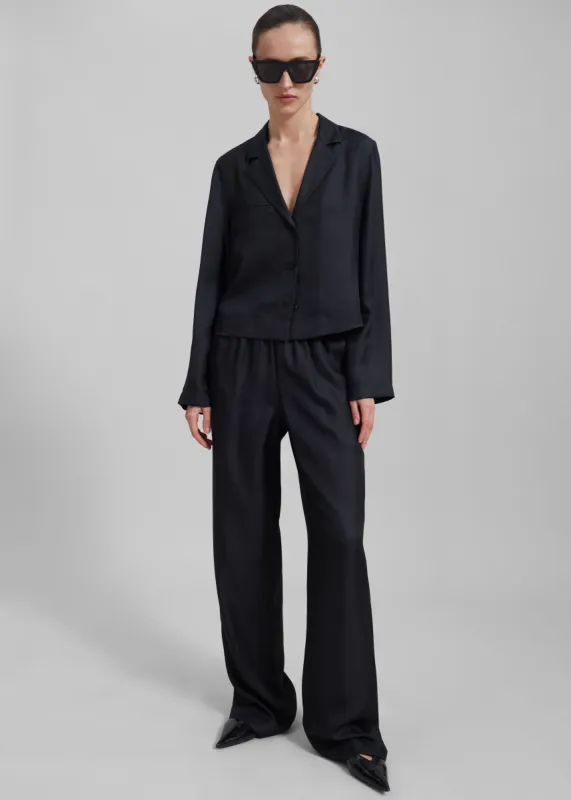 Loulou Studio Alera Pants - Black | Parallel
