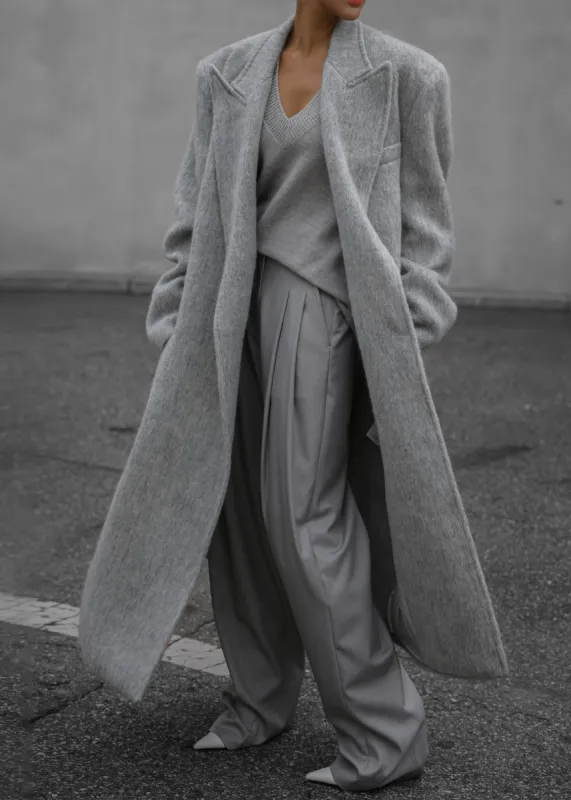 ATTACHMENT 】 OVERSIZED CHESTER COAT John Oversized Coat - Light Grey | Parallel