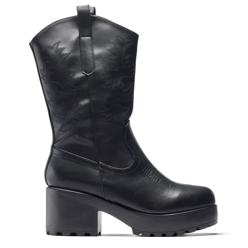 WINTU Long Chunky Western Cowboy Boots sold by Koi Footwear