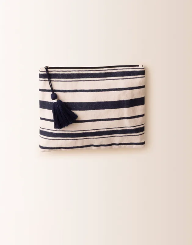 Treasure Clutch: Navy Beach Stripe sold by Carve Designs