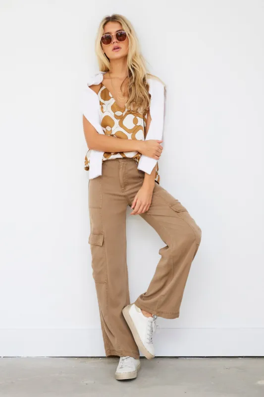 SALE - Davis Tencel Wide Leg Cargo Pants sold by fab'rik