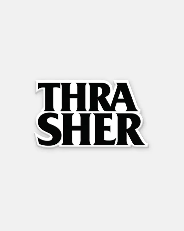 THRASHER X ANTIHERO - LAPEL PIN - BLACK/WHITE sold by Thrasher