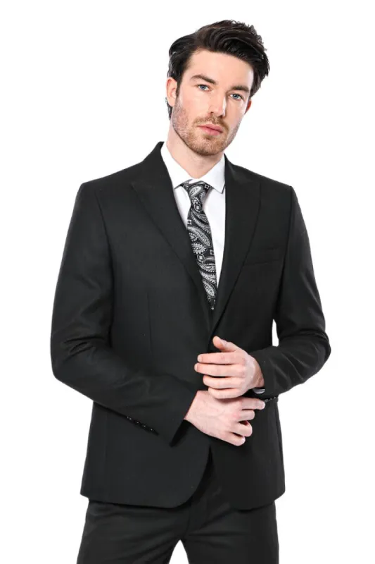 Peak Lapel Black Blazer - Wessi sold by Wessi