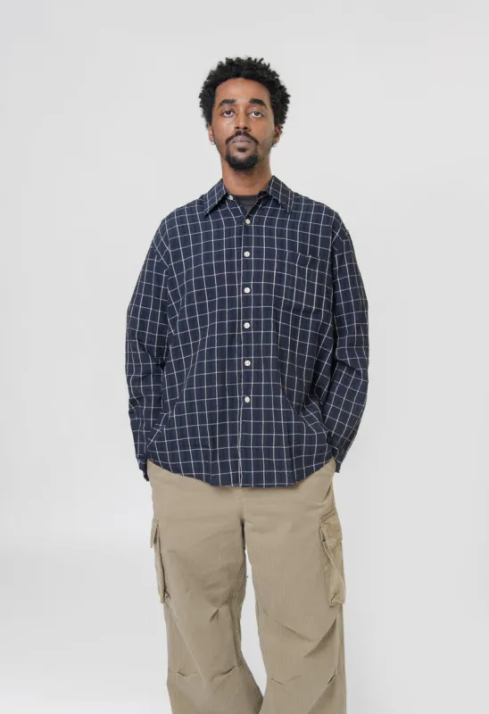 Above Shirt Dark Mediterranean Check M2242AD | Parallel
