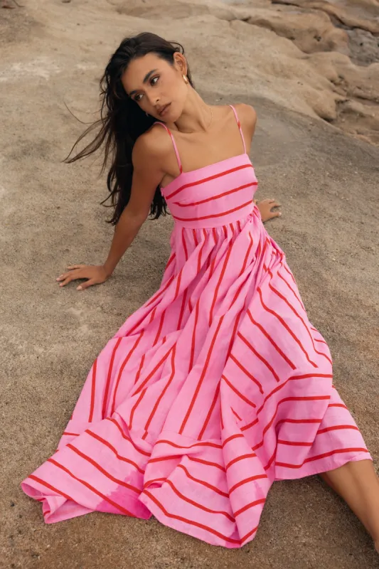 Pixie Maxi Dress - Pink Red sold by Petal & Pup