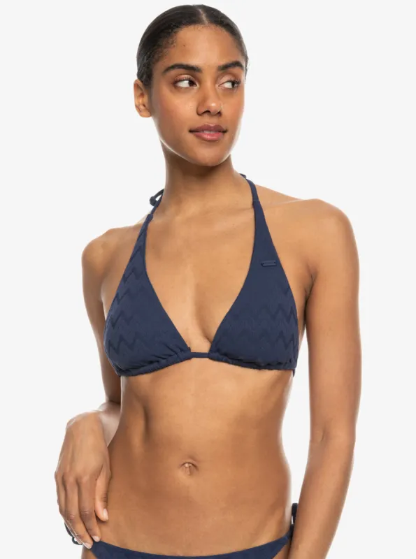 Current Coolness Elongated Triangle Bikini Top - Naval Academy sold by Roxy
