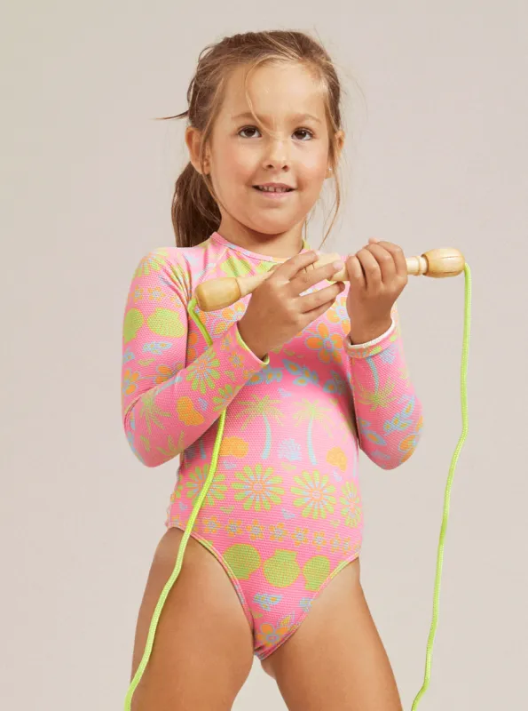 D*在様 apolina kids Elvira Beach Set 7-9y Beach Day Together - Long Sleeve One-Piece Swimsuit for