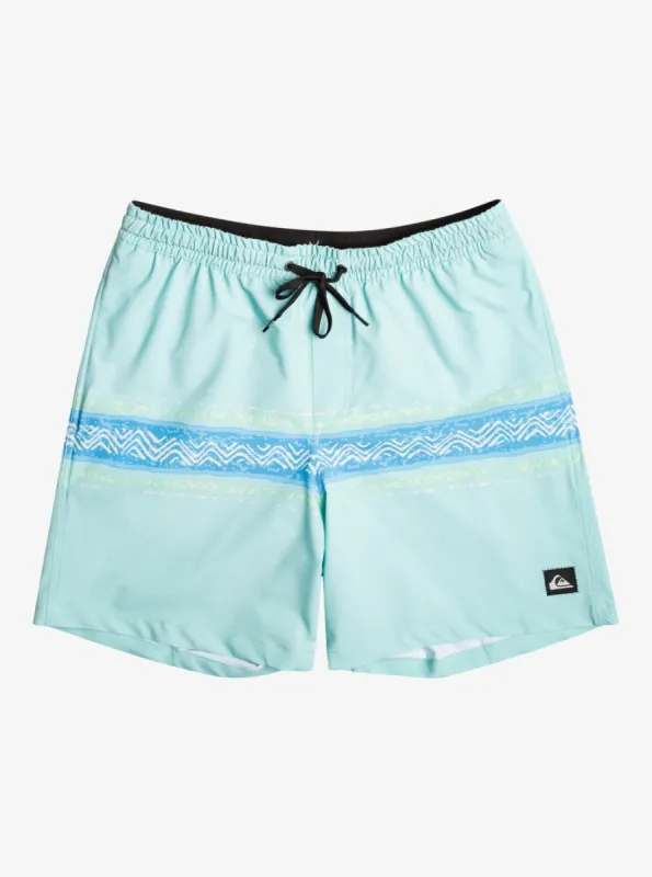 Surfsilk Mesa Stripe 17" Swim Trunks - Pastel Turquoise sold by Quiksilver
