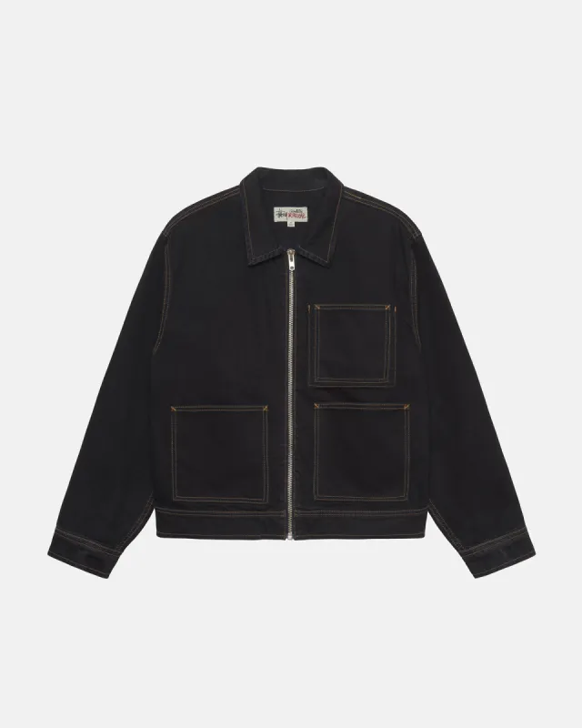 ZIP WORK JACKET DENIM sold by Stussy
