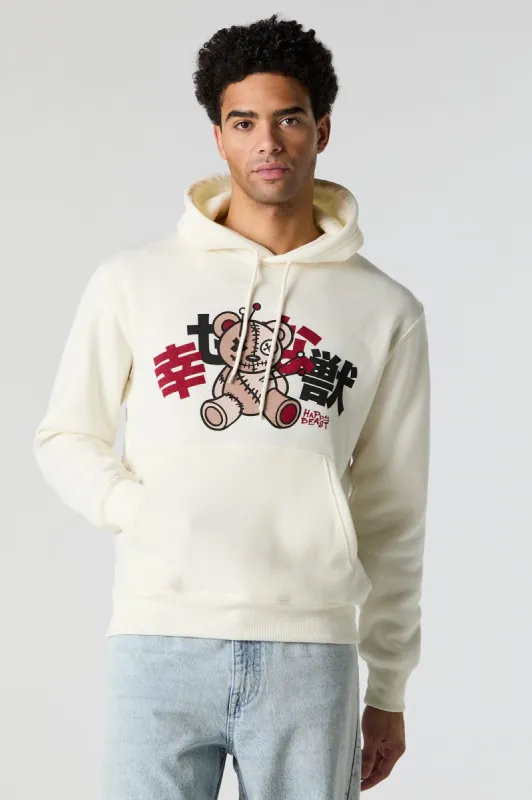 Happy Beast Graphic Fleece Hoodie sold by Charlotte Russe