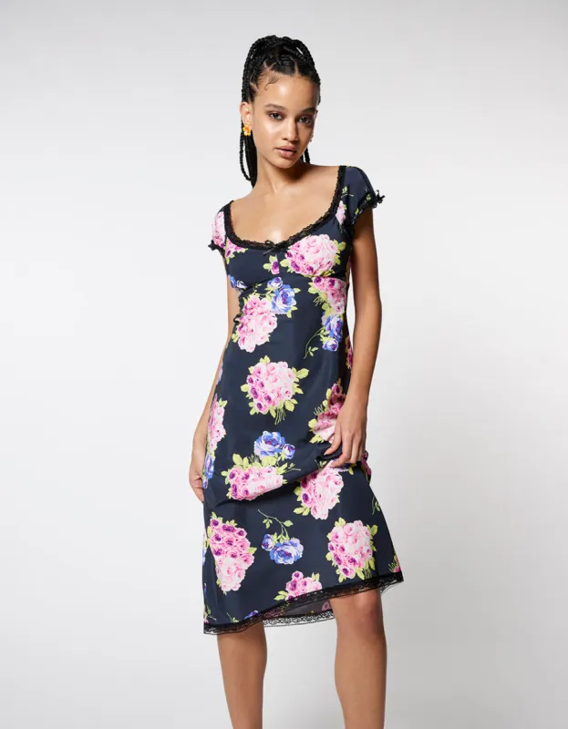 MALIBU MIDI DRESS BLACK sold by Betsey Johnson