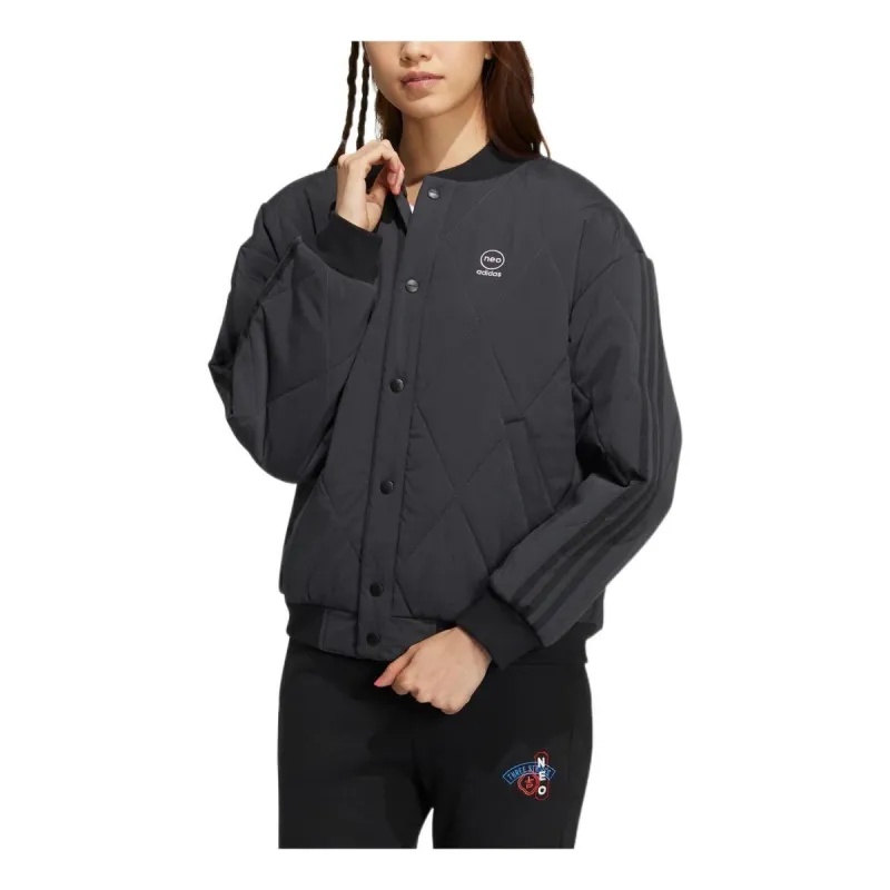 (WMNS) Adidas Neo Basketball Jackets 'Black' HN2436 sold by KicksCrew