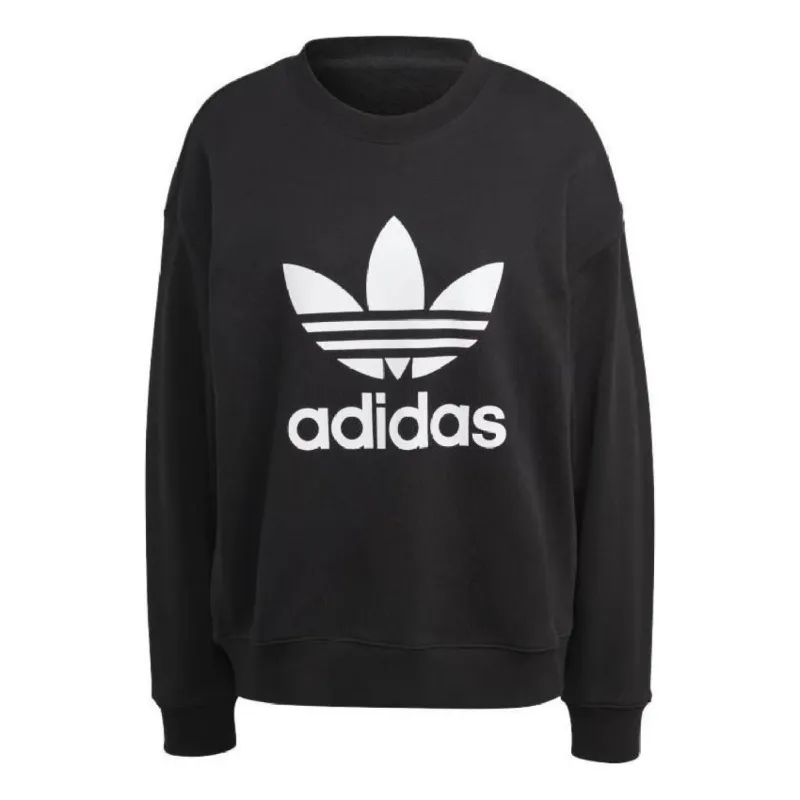 (WMNS) adidas Trefoil Crew Sweatshirt 'Black' IB7431 sold by KicksCrew