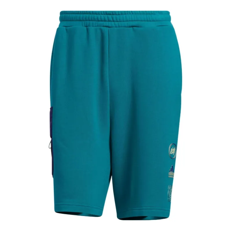 Adidas ST Graphic knitted Shorts 'Teal' HE7443 sold by KicksCrew