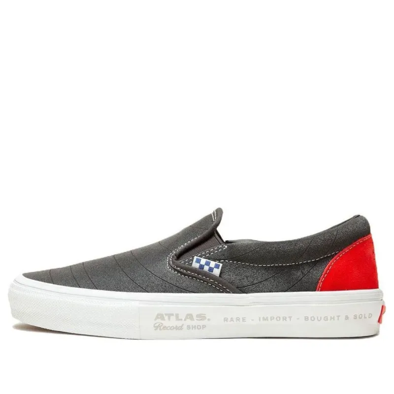 Vans x Atlas Skate Slip-On Shoes 'Grey Red White' VN0A5FCAYW3 sold by KicksCrew